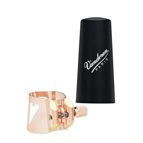 Vandoren | LC01PGP Pink Gold Optimum Bb Clarinet Ligature with Plastic Cap